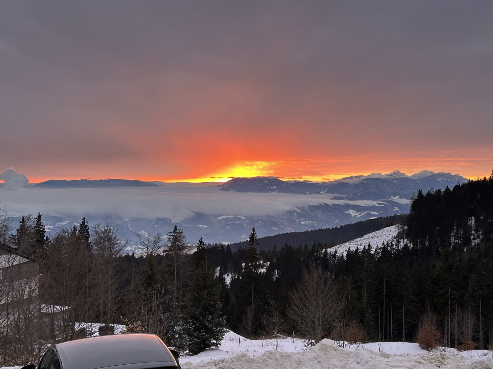 Sončni zahod na Kopah