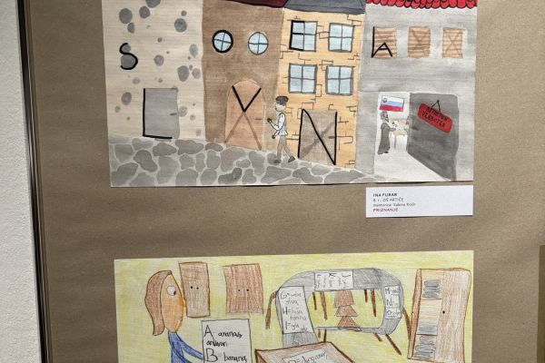 Fotografija razstavljenih del naših učencev